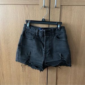 High waisted ripped mom shorts